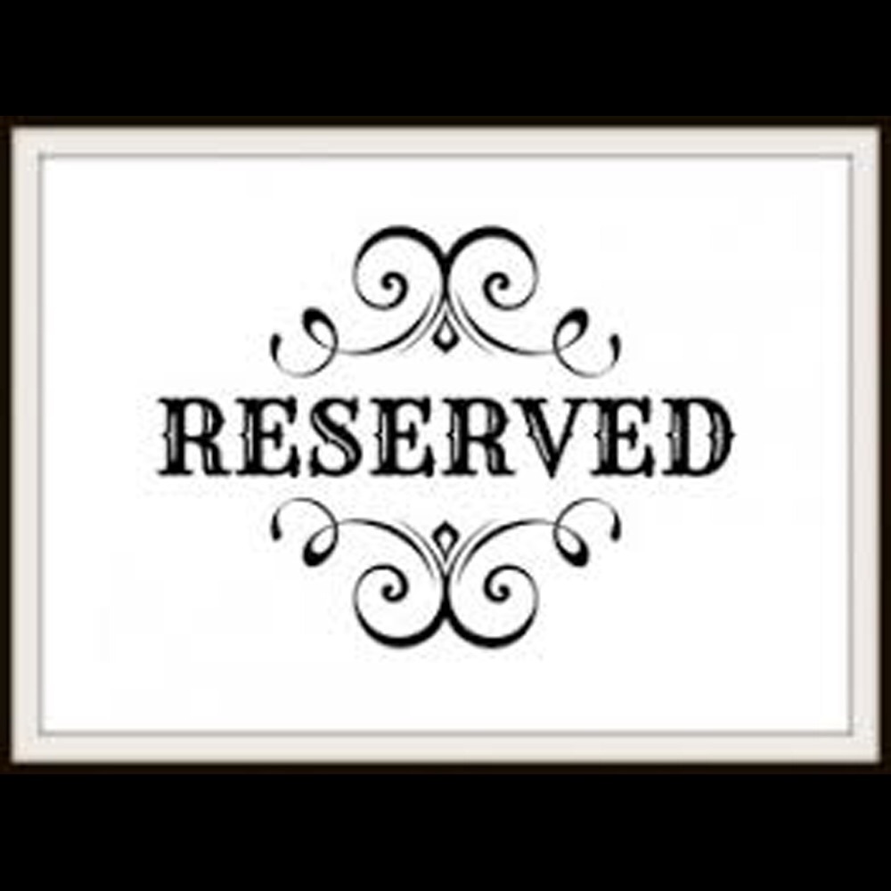 Reserved for Rachel